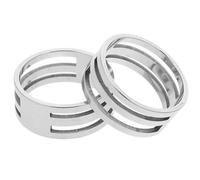UKCOCO 2pcs Circle Jump Ring Tool Jump Ring Stainless Steel Silver Circular 4 Grooves Inner Diameter 17mm Practical Open and Close for DIY Jewelry Enthusiasts Craft Projects