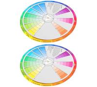 UKCOCO 2pcs Compact Paper Colour Wheel for Painting and Drawing with Accurate Representation of Colours, Creative Design for Makeup Blending and Art Learning