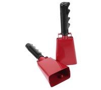 UKCOCO 2pcs Cowbell Hand Bells Noise Makers for Football Games Sporting Events Party Percussion Instrument with Comfortable Handle and Clear Crisp Sound