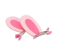 UKCOCO 2Pcs Cute Pink Bunny Ears Hair Clips for Rabbit Ear Hairpins Adorable Bunny Hair Accessories for Celebrations and Costume Parties