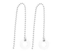 UKCOCO 2pcs Cymbal Hiss Sound Effect Chains for Drum Kits Durable Cymbal Sizzle Accessories for Rides Crashes Silver Finish for Jazz Drums
