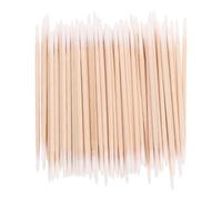 UKCOCO 2pcs Double Tipped Pointed Cotton Swabs Wooden Handle, Precision Microblading and Detail Cleaning Swabs for Beauty, Tattoo, Nail Care - 100 Pieces Bag
