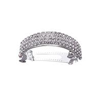 UKCOCO 2pcs Elegant Crystal Hair Clips for Women Alloy Short Barrettes Silver for Any Hair Style Adds Touch of Glamour to Your Look