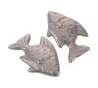 UKCOCO 2pcs Fish Shaped Cast Iron Cooking Tool for Preparing Whole Fish Dishes and Enhancing Cooking Efficiency with Natural Iron Source, Suitable for Chinese and Western Recipes