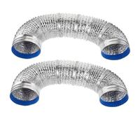 UKCOCO 2pcs Flexible Aluminum Foil Dryer Vent Duct Kit Extendable Ventilation Tube Four-layer Construction for Kitchen Exhaust Systems Fire-retardant Design
