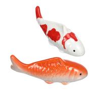 UKCOCO 2Pcs Floating Ceramic Fish Ornaments for Aquarium Decor Chinese Style Underwater Fish Tank Simulation Landscape Decor Lightweight Compact for Realistic Fish Tank Environment