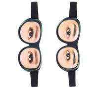 UKCOCO 2pcs Funny Design Sleep Eye Set, Soft Polyester Material with Adjustable Strap, Comfortable and Contours, for Flights and Daily Use Random Color