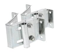 UKCOCO 2pcs Garage Door Adjustable Top Roller Bracket Hinges for Solid Wood and Automatic Garage Doors Iron Material with Silver Finish Sturdy and Versatile