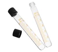 UKCOCO 2pcs Glass Test Tubes with Seal Ring Clear Sample Storage Vials Centrifuge Containers for Laboratory Liquid Handling and Chemical Experiments