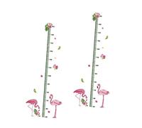 UKCOCO 2pcs Growth Ruler Height Wall Decal for Adorable Animal Design Wall Stickers for Nursery Playroom and Bedroom Decor Self Adhesive Measurement Chart for Childrens Growth Tracking