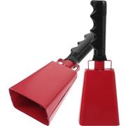 UKCOCO 2pcs Handheld Cowbell Noise Makers for Football Games Durable Cheering Instrument for Sports Events Percussion Hand Bells for Parties and Celebrations Stimulate Interest Music and