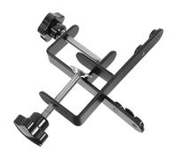 UKCOCO 2pcs Heavy Duty Clamp Bracket for Desktop Pegboard, Over The Table Rod Stand with C Clamp, Metal Fixing Support for Home Office Workshop Desk Organizer