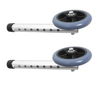 UKCOCO 2pcs Heavy Duty Universal Walker Wheels Replacement, Aluminium Alloy Rubber Caster Wheels with Easy Assembly and Wide Applicability for Walker Mobility Aid Accessories