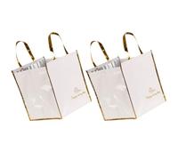 UKCOCO 2pcs Insulated Food Bag Thermal Cake Cooler Large Capacity White Non-Woven Fabric Aluminum Heat Preservation Easy to Clean Reusable Food Carrier for Takeaway