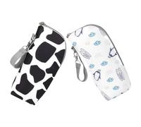 UKCOCO 2pcs Insulated Milk Bottle Bags Bottle Storage Pouch with Penguin and Stone Pattern Travel Cooler Tote for Breastfeeding and Feeding Accessories