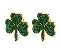 UKCOCO 2pcs Irish Day Brooch Enamel Leaves Badge Pin for Scarf Hat Cardigan Festive Outfit Celebration Accessory
