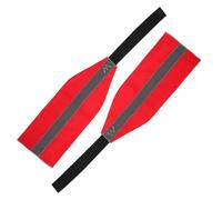 UKCOCO 2pcs Kayak Safety Travel Flag with Reflective Strap and Webbing | Red Oxford Cloth, Universal Fit for Kayak and Trailer Use, Lightweight Alert Marker for Night Trips