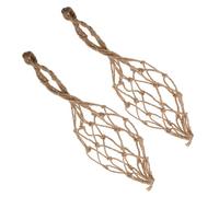 UKCOCO 2pcs Macrame Wine Bottle Travel Storage Bag Vintage Hemp Rope Wine Jar Carrier Pouch Dual Use Decorative Portable Bottle Holder