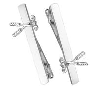 UKCOCO 2pcs Men's Golf Tie Clips for Business Suit Accessories Easy to Use Tie Clasps for Professional and Stylish Appearance for Men