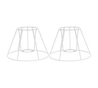 UKCOCO 2pcs Metal Lamp Guard, DIY Iron Wire Lamp Shade Frame 3.9" 7.8"