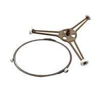 UKCOCO 2pcs Microwave Turntable Support Rings for Glass Turntable, Plastic Triangular Plate Roller, Keeps Food Rotating and Distributes Heat Evenly, Microwave Replacement Parts
