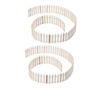 UKCOCO 2Pcs Mini Fence Adornments for Micro Landscape Durable Handcrafted House Decoration Natural Wood Color for Fairy Garden and DIY Craft Enthusiasts
