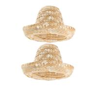 UKCOCO 2pcs Miniature Bottle Cap Hat Decorative Mini Hat for Crafts Dolls Party Decoration Diy Project