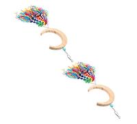 UKCOCO 2pcs Moon Shaped Bird Swing Toy for Parrots Chewing and Biting Activity for Bird Cages Promotes Physical Health and Curiosity Budgies Macaws and Finches