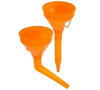 UKCOCO 2pcs Multi-functional Thickened Plastic Oil Funnels for Car and Motorcycle Refuelling, Sturdy Engine Gasoline Funnel Set for Emergency Situations and Everyday Use