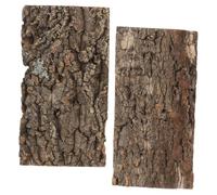 UKCOCO 2pcs Natural Cork Bark Decor 10x20cm Reptile Climbing Bark for Terrarium Habitat, Decorative Aquarium and Green Plant Wall Background, Snake and Gecko Tank Accessories