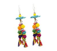 UKCOCO 2pcs Parrot Swing Toy Rattan Woven Chewing Toy for Birds Interactive Pet Playstand for Cockatiels Budgies and Lovebirds