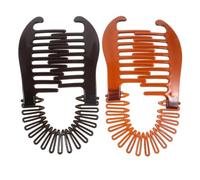 UKCOCO 2pcs Plastic Banana Hair Clips for Women with Abs Material Flexible Interlocking Design to Hold Hair Firmly and Modify Hairstyles Convenient and Decorative