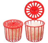 UKCOCO 2pcs Plastic Bird Nest with Jute Bedding for Cage Birds and Pigeons, Breathable and Washable Parrot Nest Basin Suitable for Zoos and Pet Shops