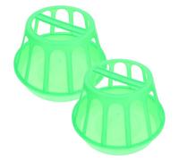 UKCOCO 2pcs Plastic Poultry Feeders for Chickens and Geese, Easy to Fill Reusable Chicken Feeding Containers for Personal Home Use Or Professional Poultry Stores