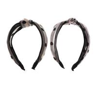 UKCOCO 2pcs Polka Dot Knot Headbands Wide Cloth Hair Hoops Comfortable to Wear Sweet Temperament Hair Accessories and Women Birthday Holiday