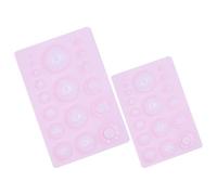 UKCOCO 2pcs Polymer Clay Half Ball Molds Set Small and Large Pink DIY Craft Tools for Air Dry Clay Resin and Suitable and Craft Projects