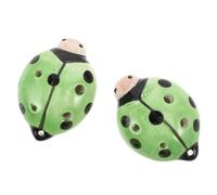 UKCOCO 2PCS Portable 6 Hole Pocket Ocarina, Ladybug Shape Wind Flute | C Key, Glaze Pottery Toy, Unique Musical Woodwind Instruments, Smooth Ceramic Finish, Easy Blowing