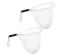 UKCOCO 2Pcs Portable Fishing Net with Handle Sturdy Alloy Design for Freshwater Fishing for Trout Bass and Catfish Rivers Lakes and Oceans