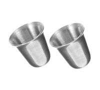 UKCOCO 2pcs Portable Stainless Steel Communion Cups Set Stackable Multi-Function Religious Cups for Church Use Lightweight Metal Suitable for Travel and Ceremonies