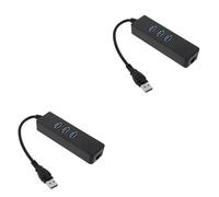 UKCOCO 2pcs Ports Usb Type-c to Usb Portable Data Hub Mbps Ethernet Adapter for Pc Laptop Tv Data Hub Ethernet Adapter