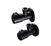 UKCOCO 2Pcs Pressure Reducing Controller for Hand Held Sprayer Shower Head Durable Shut Off Valve Black Red Diameter Easy Installation Water Flow Control