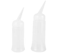 UKCOCO 2pcs Professional Hair Dye Applicator Bottles Large Small Translucent Shampoo Bottles with Precision Tip for Even Color Distribution and Scalp Treatment Hair Coloring Tool for