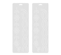 UKCOCO 2pcs Quilt Stencils for Hand and Machine Quilting - 17.6" Plastic Border Templates for Sewing and Embroidery - Patchwork Quilting Stencils - Easy-to-Use