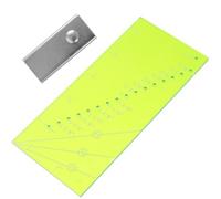 UKCOCO 2pcs Quilting Sewing Rulers for Fabric Measuring, Plastic Sliding Seam Allowance Gauge with Mg1 Magnetic Guide, Green Patchwork DIY Tools for Beginners and Tailors