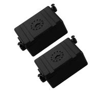 UKCOCO 2pcs Rc Receiver Waterproof Box for 1:10 Scale Rc Crawler Cars, Black Electronic Equipment Case with Easy Installation, Suitable for Simulation Climbing Car Models
