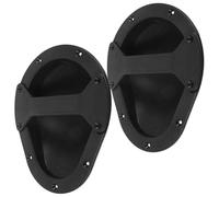 UKCOCO 2pcs Recessed Handles for Speaker Replacement, Sturdy and Stable Black Plastic Side Speaker Handles, Sl nd Modern Design, for Portable Loudspeaker Accessories