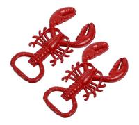 UKCOCO 2Pcs Red Lobster Shape Alloy Beer Bottle Manual Bar Tool for Wine and Beer Compact Portable Design for Easy Storage and Carrying