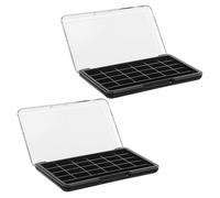 UKCOCO 2pcs Refillable Eyeshadow Palette Empty Eyeshadow Box 4.52x2.63x0.59in Compact Versatile Storage Solution for Makeup Artists and Enthusiasts for Travel and Vacations