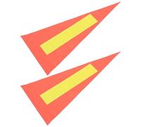 UKCOCO 2pcs Reflective Triangle Bike Flag High Visibility Safety Warning for Bicycles Scooters Dirt Bikes Pole Compatible Tear Resistant Easy to Install