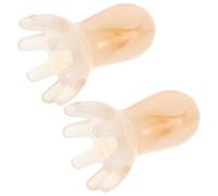 UKCOCO 2pcs Resin Octopus Scalp Massage Comb Set with White and Coffee Color, Medium Size Multi-Functional Manual Head Massager for Deep Meridian Relaxation and Home Spa Use